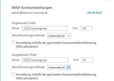 Synology Outlook SSL